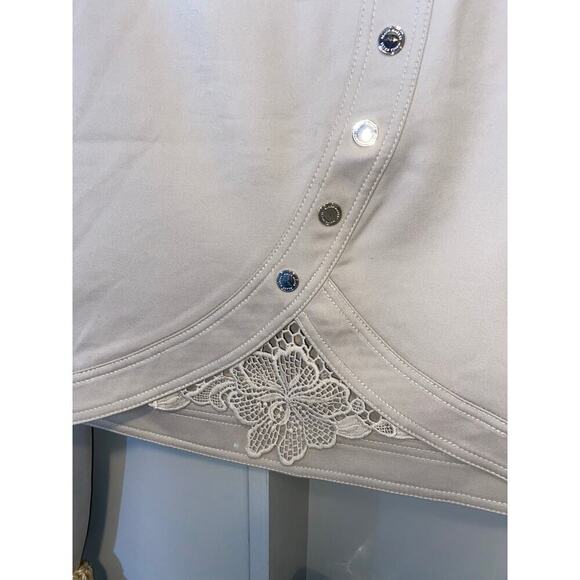 NWT size 0 Utility Lace Boot Cobblestone Tan WHBM WHITE HOUSE BLACK MARKET Skirt - Picture 3 of 11